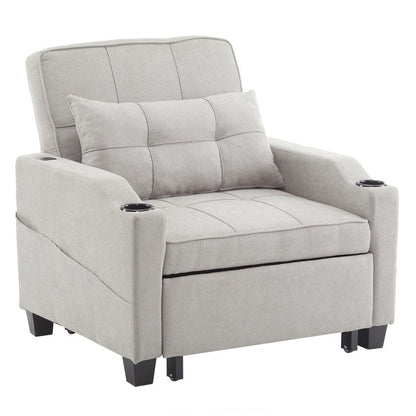 Fauteuil-lit, canapé-lit 3 en 1, fauteuil inclinable réglable, fauteuil, canapé, lit, linge de maison