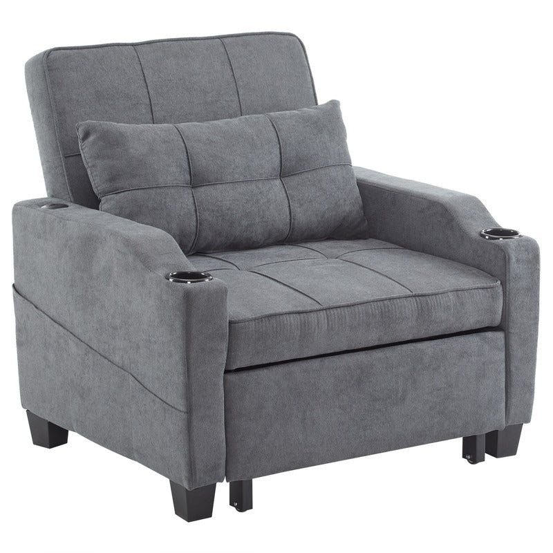 Fauteuil-lit, canapé-lit 3 en 1, fauteuil inclinable réglable, fauteuil, canapé, lit, linge de maison