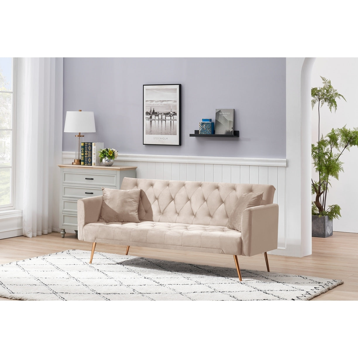 Canapé-lit convertible double pliable pour salon