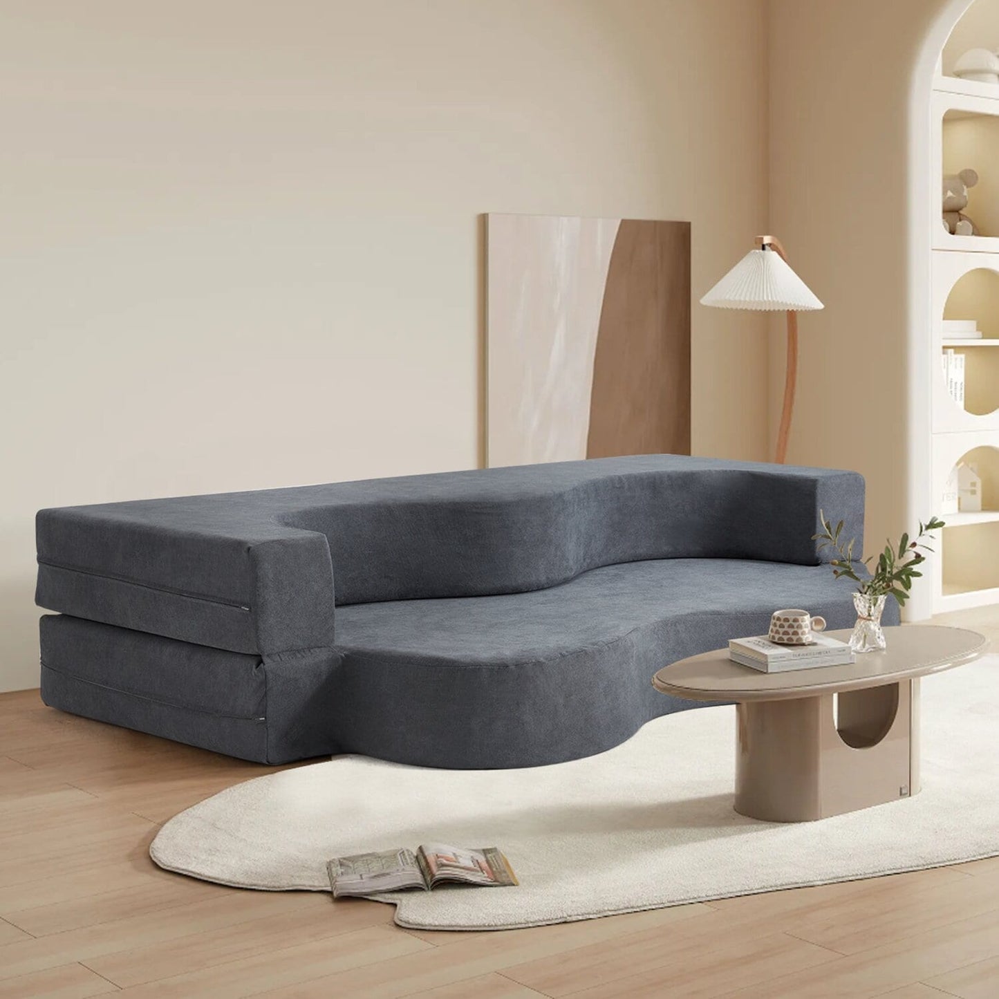 Canapé-lit convertible pliable en mousse haute densité pour salon, chambre d'amis et chambre à coucher