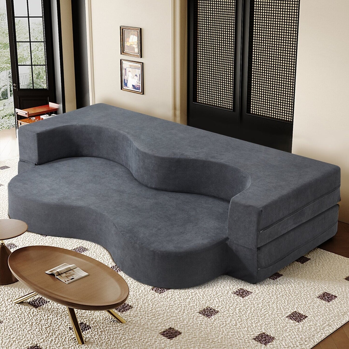 Canapé-lit convertible pliable en mousse haute densité pour salon, chambre d'amis et chambre à coucher