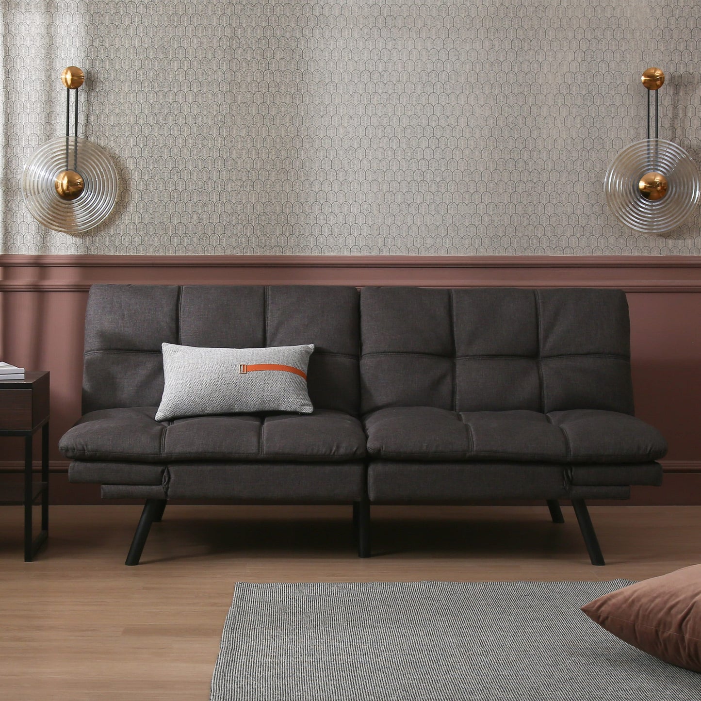Canapé-lit futon convertible, canapé-lit pliant moderne