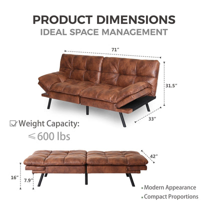 Canapé-lit futon convertible, canapé-lit pliant moderne
