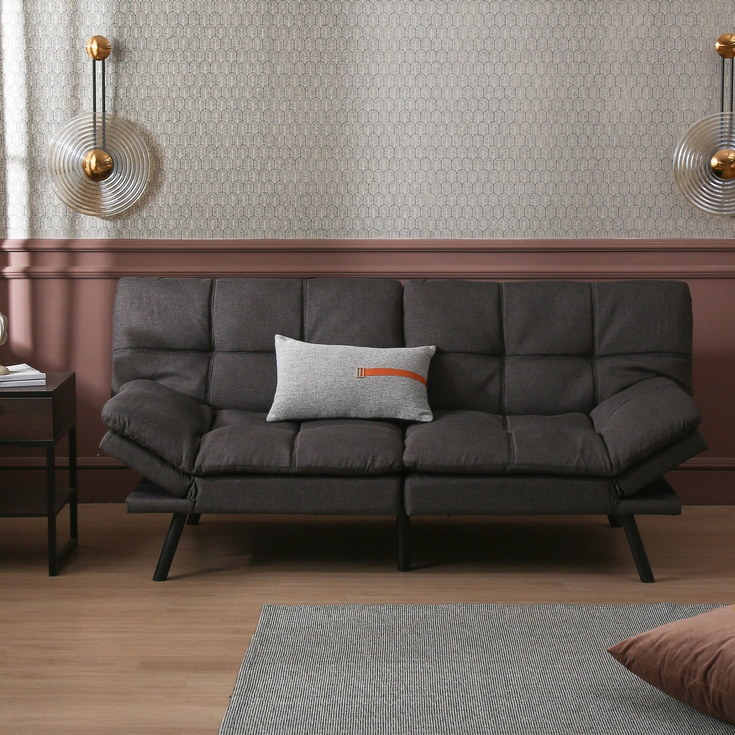 Canapé-lit futon convertible, canapé-lit pliant moderne