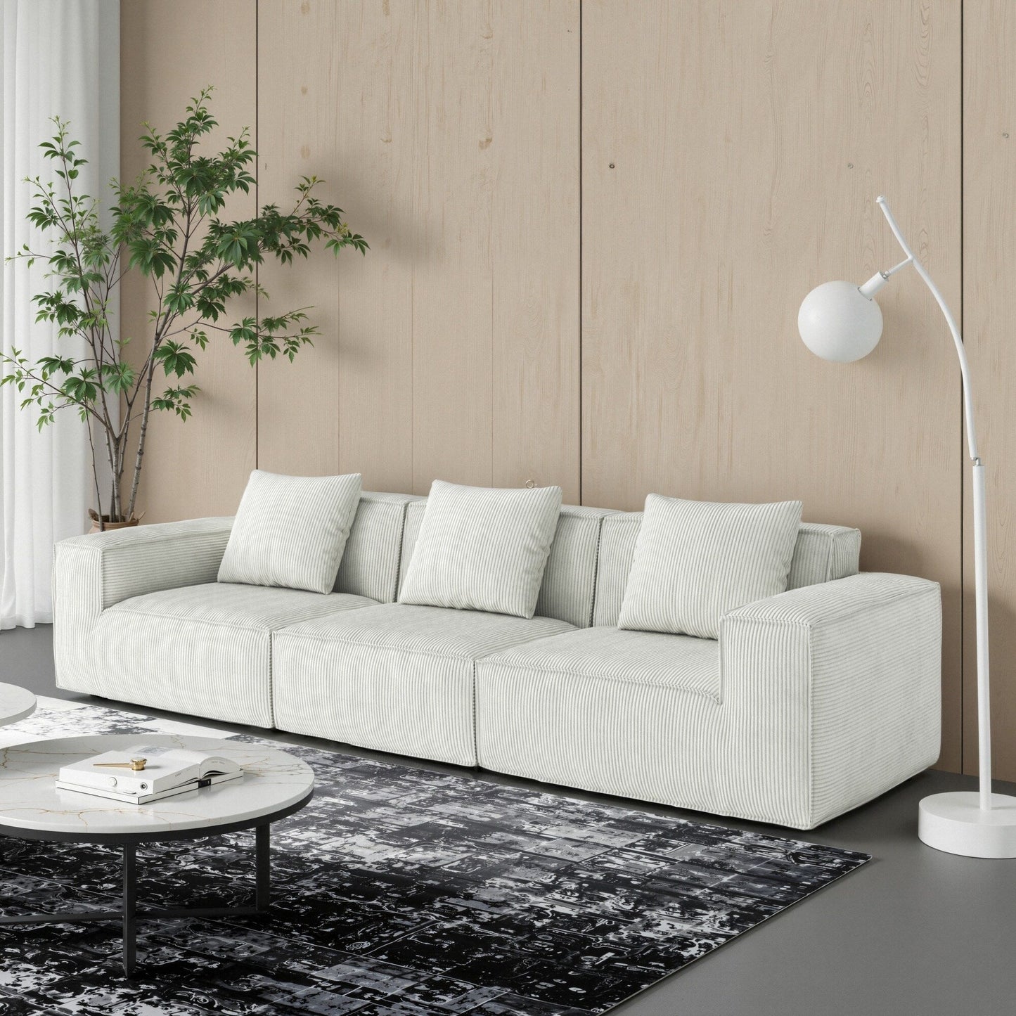 Canapé convertible en bloc de tofu