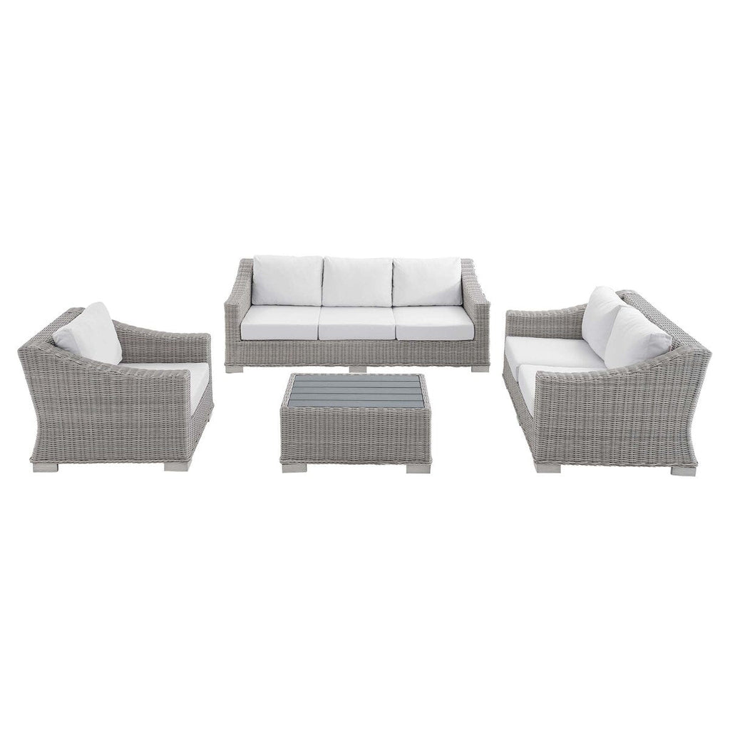 Ensemble de meubles de jardin Conway Sunbrella® en rotin et osier, 4 pièces