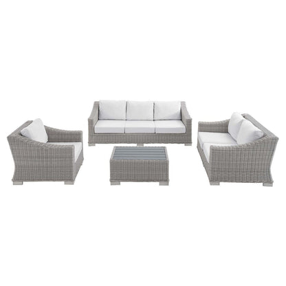 Ensemble de meubles de jardin Conway Sunbrella® en rotin et osier, 4 pièces