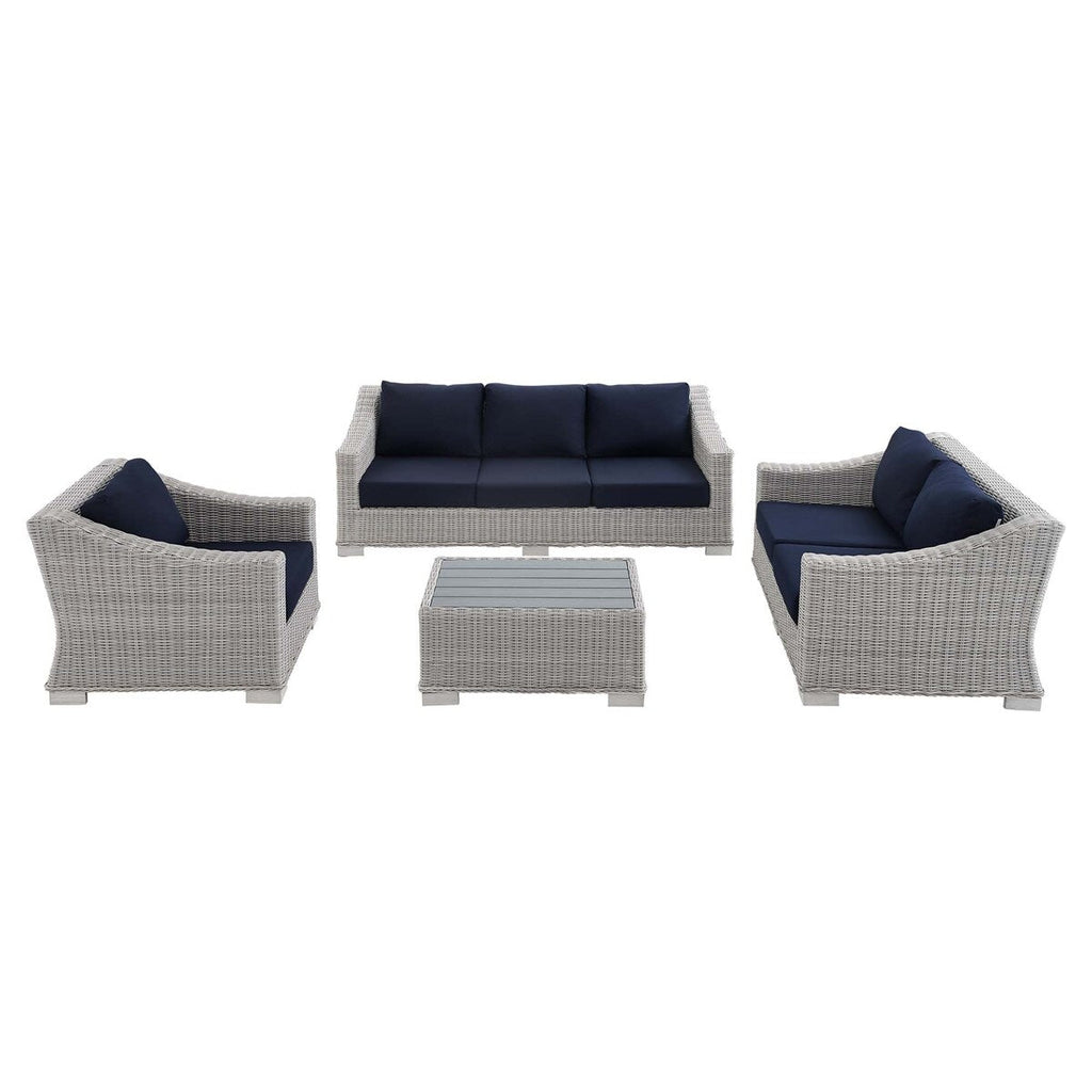 Ensemble de meubles de jardin Conway Sunbrella® en rotin et osier, 4 pièces