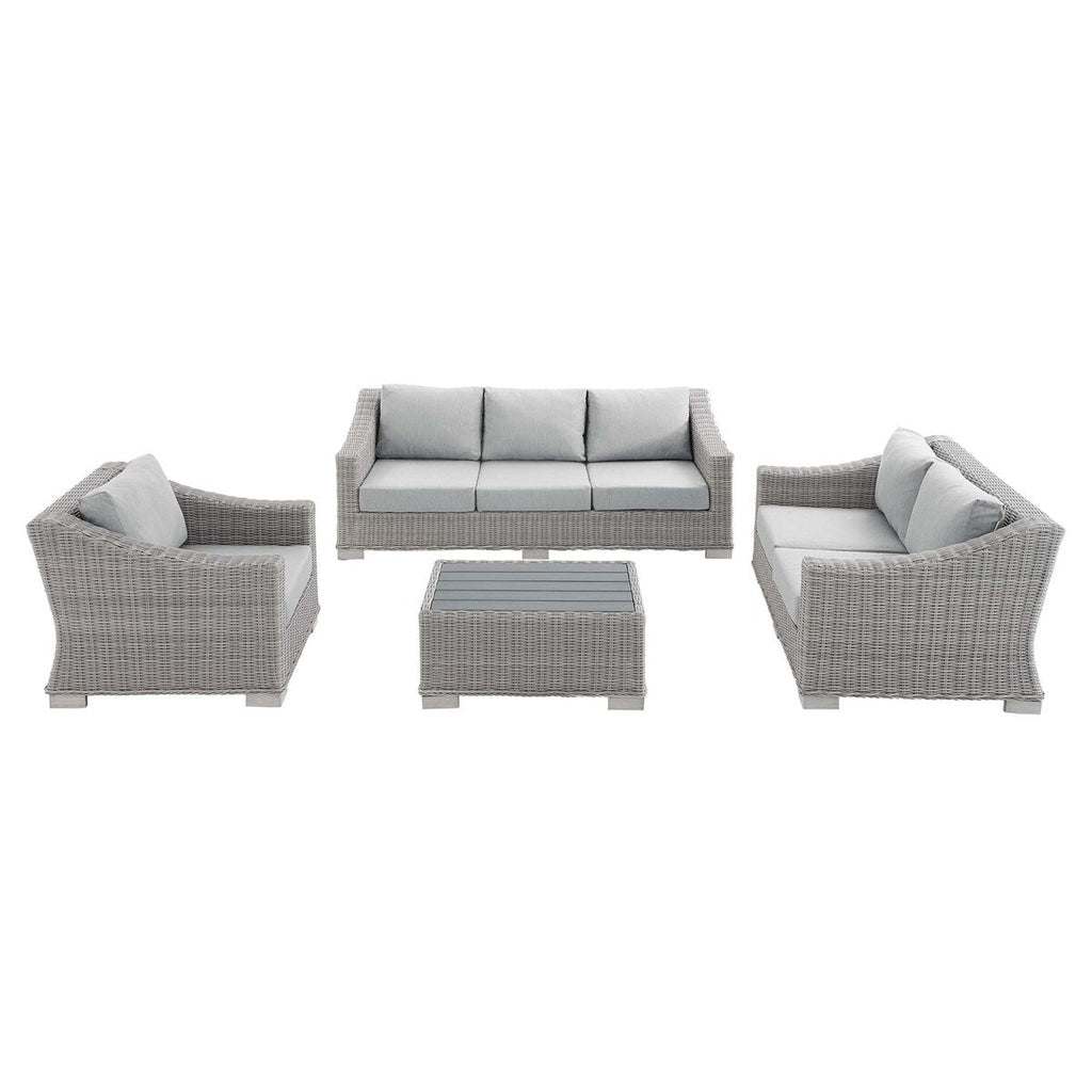 Ensemble de meubles de jardin Conway Sunbrella® en rotin et osier, 4 pièces
