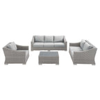 Ensemble de meubles de jardin Conway Sunbrella® en rotin et osier, 4 pièces