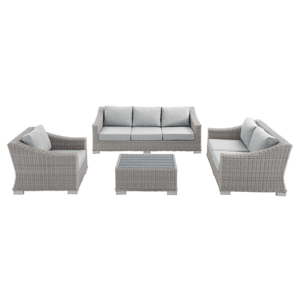 Ensemble de meubles de jardin Conway Sunbrella® en rotin et osier, 4 pièces
