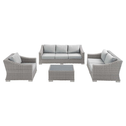 Ensemble de meubles de jardin Conway Sunbrella® en rotin et osier, 4 pièces