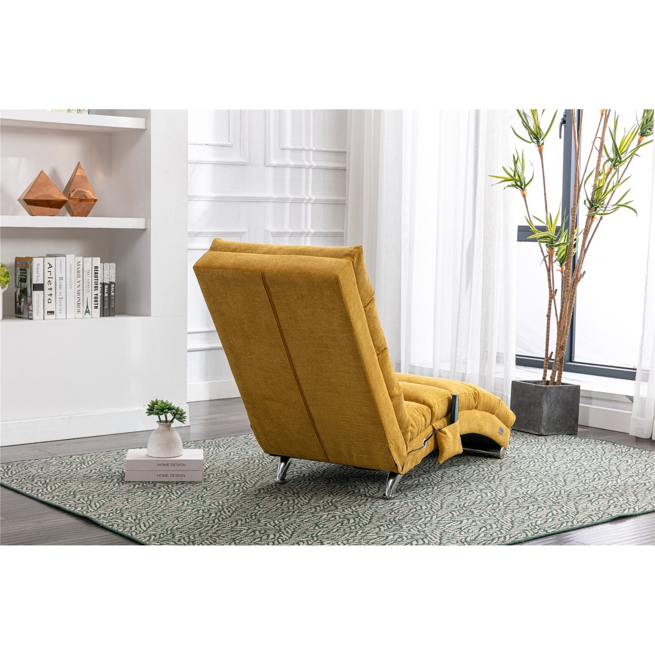 Chaise longue d'intérieur en lin - 58,27 x 21,65 x 34,25