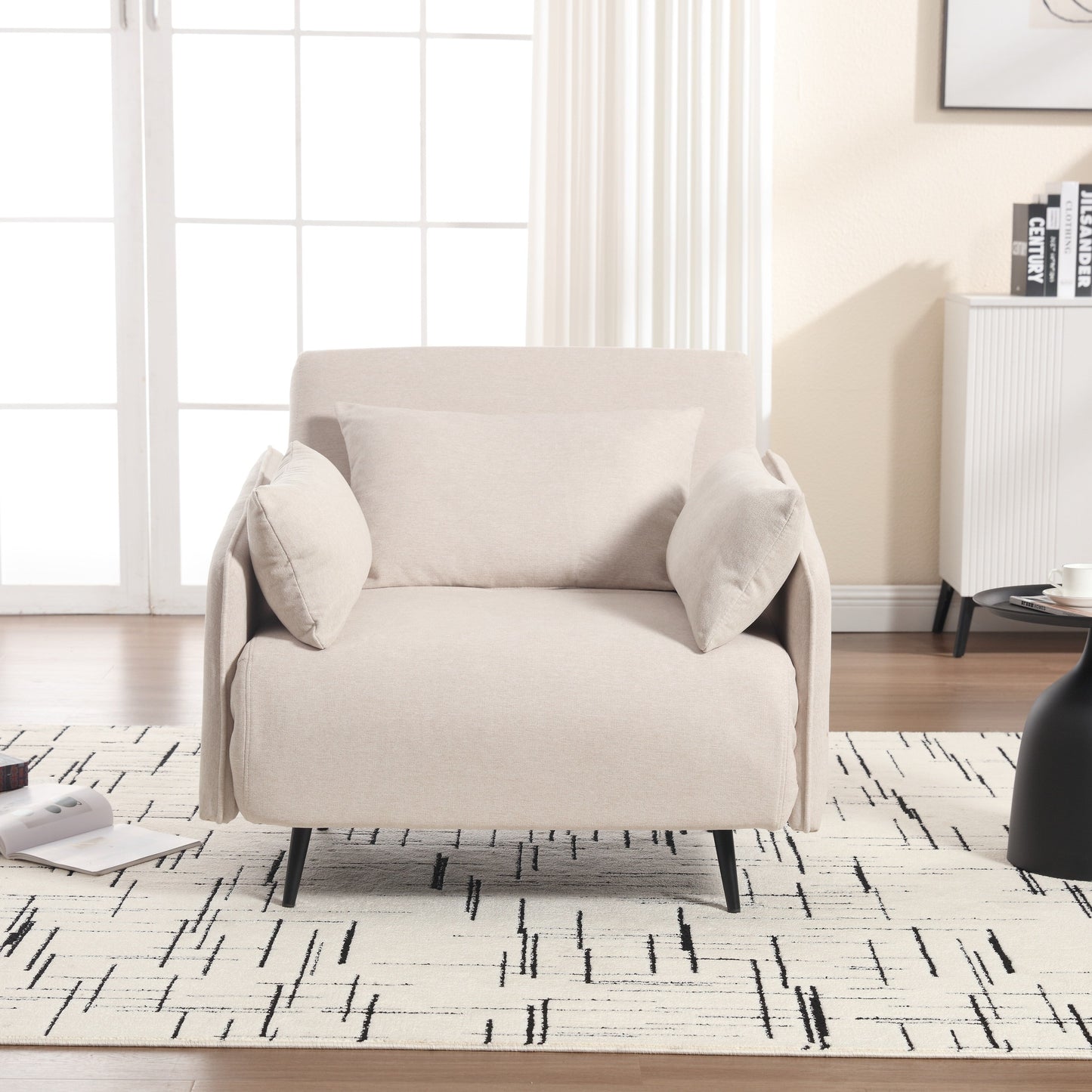 Canapé multifonctionnel réglable Coolmore, fauteuil convertible et lit d'appoint