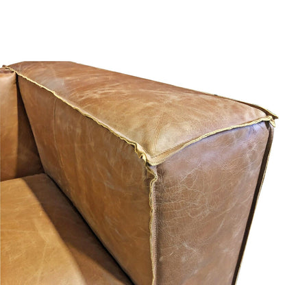 Canapé en cuir marron Cooper