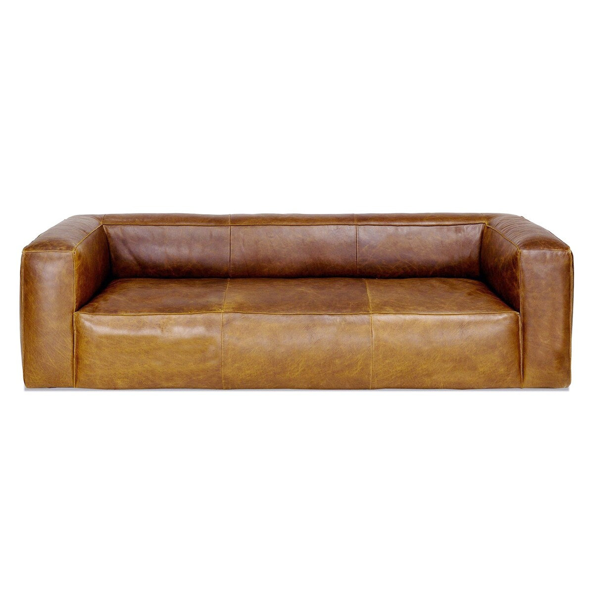 Canapé en cuir marron Cooper