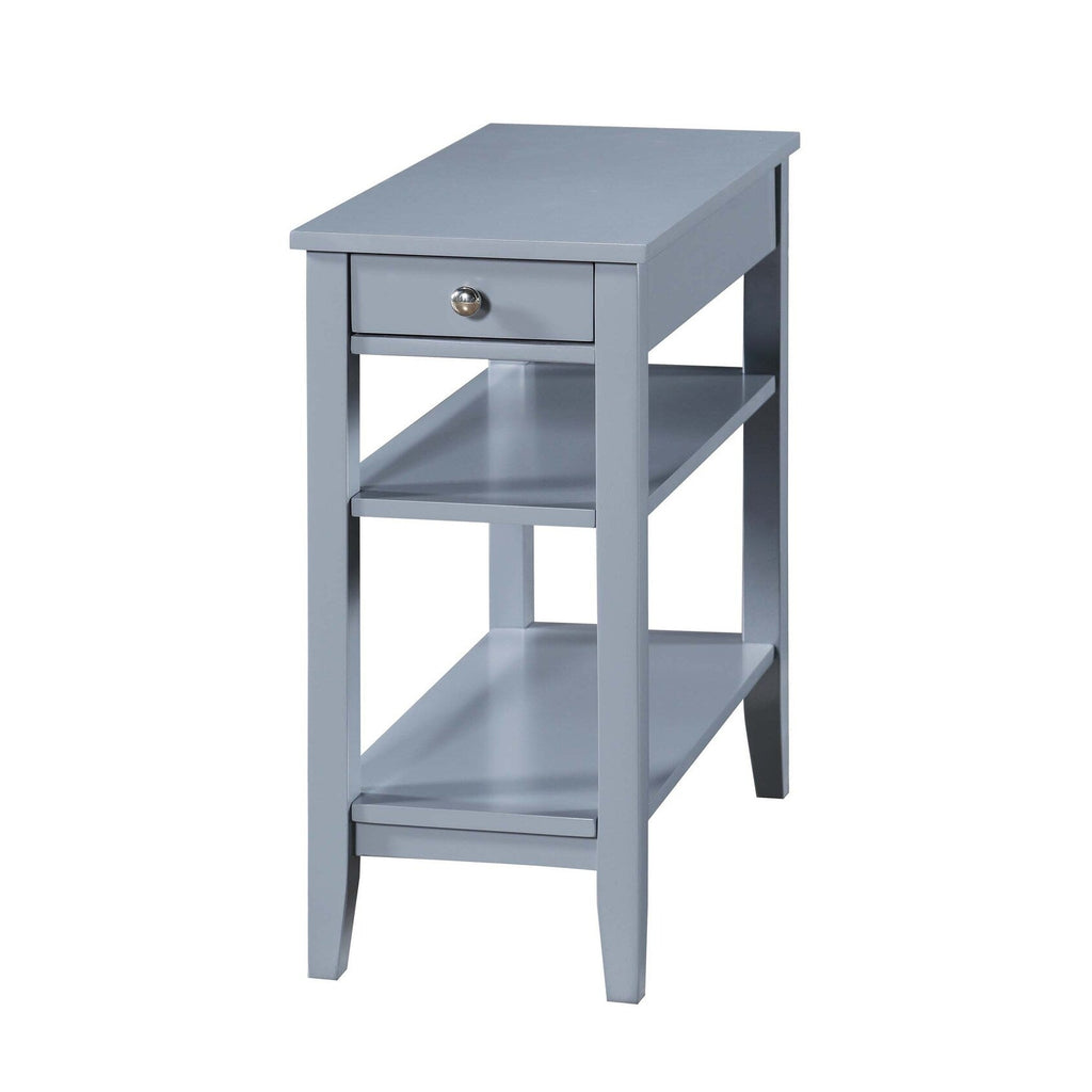 Convenience Concepts American Heritage 1 Drawer Chairside End Table with Shelves