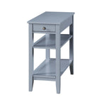 Convenience Concepts American Heritage 1 Drawer Chairside End Table with Shelves