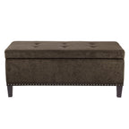 Banc de rangement Madison Park Shandra II à plateau capitonné et fermeture en douceur