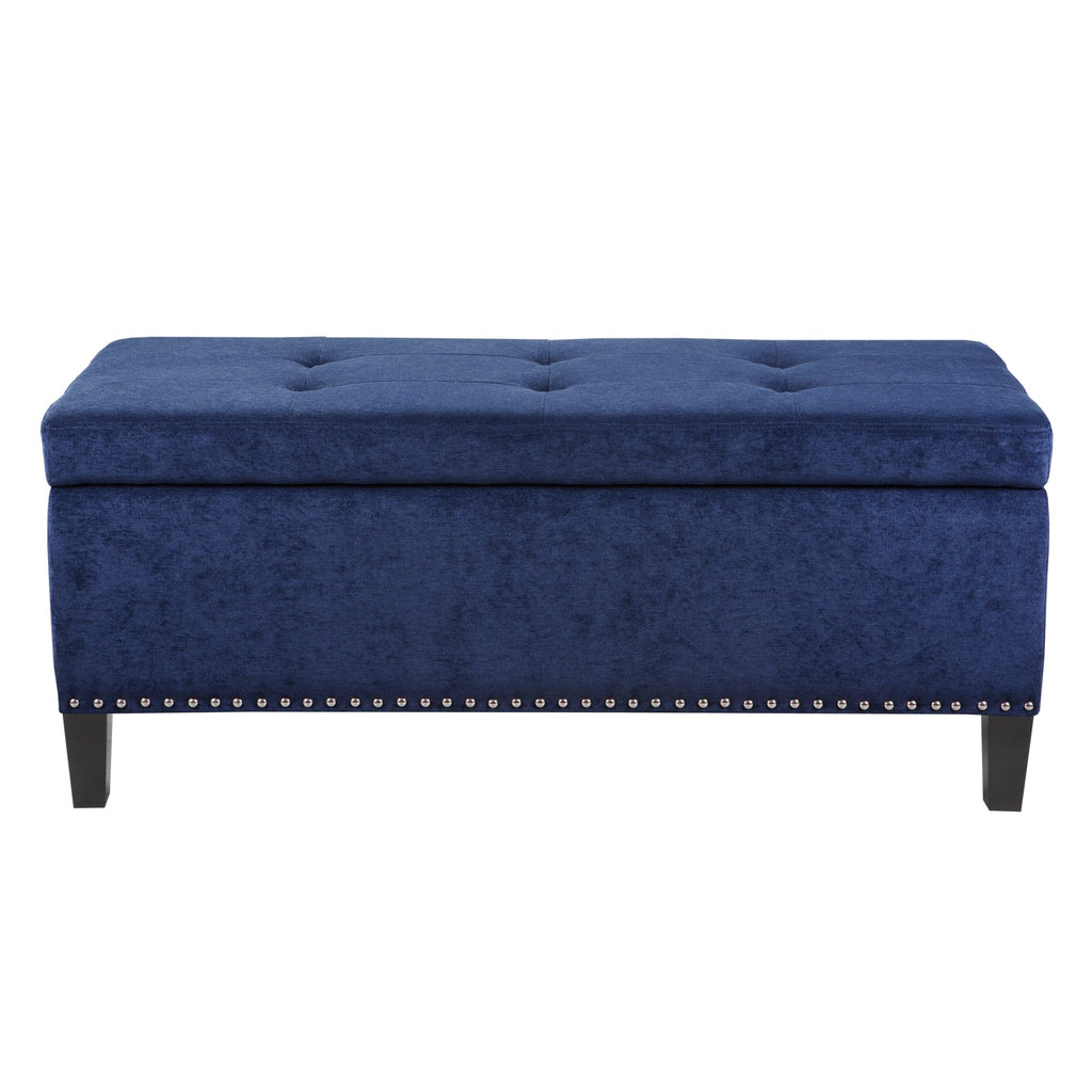 Banc de rangement Madison Park Shandra II à plateau capitonné et fermeture en douceur