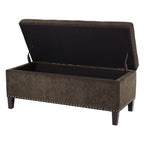 Banc de rangement Madison Park Shandra II à plateau capitonné et fermeture en douceur