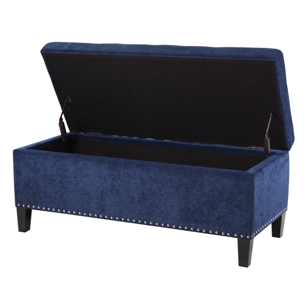 Banc de rangement Madison Park Shandra II à plateau capitonné et fermeture en douceur