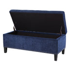 Banc de rangement Madison Park Shandra II à plateau capitonné et fermeture en douceur