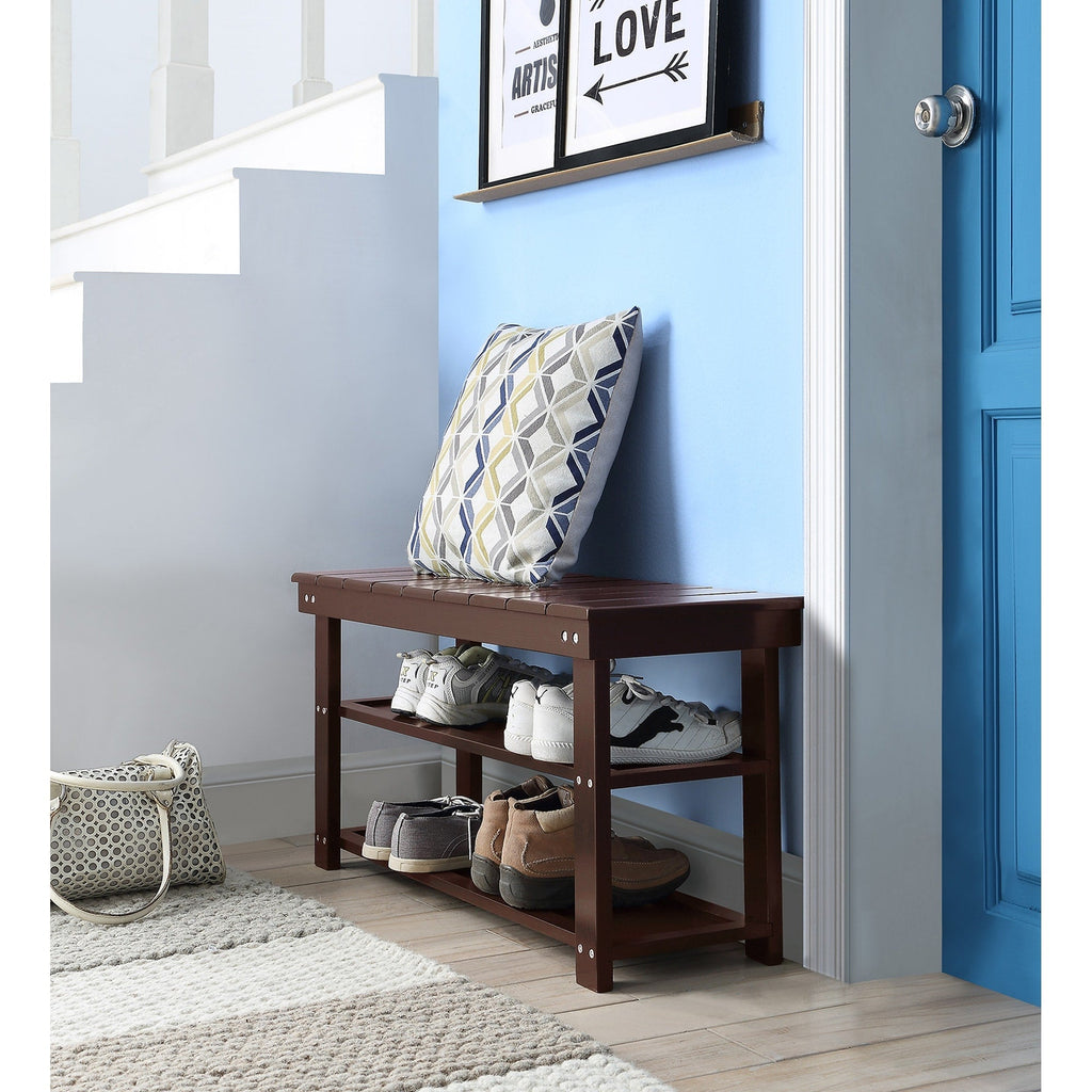 Banc de vestiaire utilitaire Oxford avec étagères Convenience Concepts