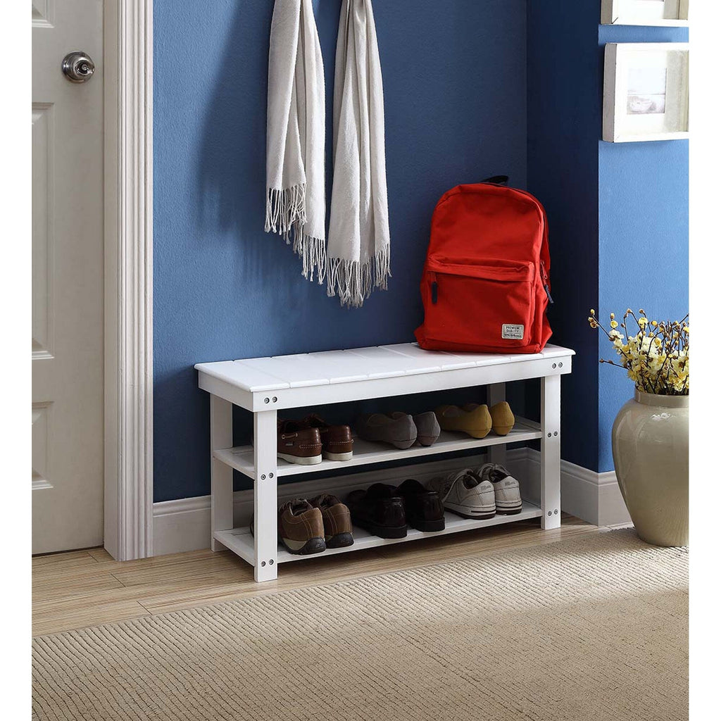 Banc de vestiaire utilitaire Oxford avec étagères Convenience Concepts