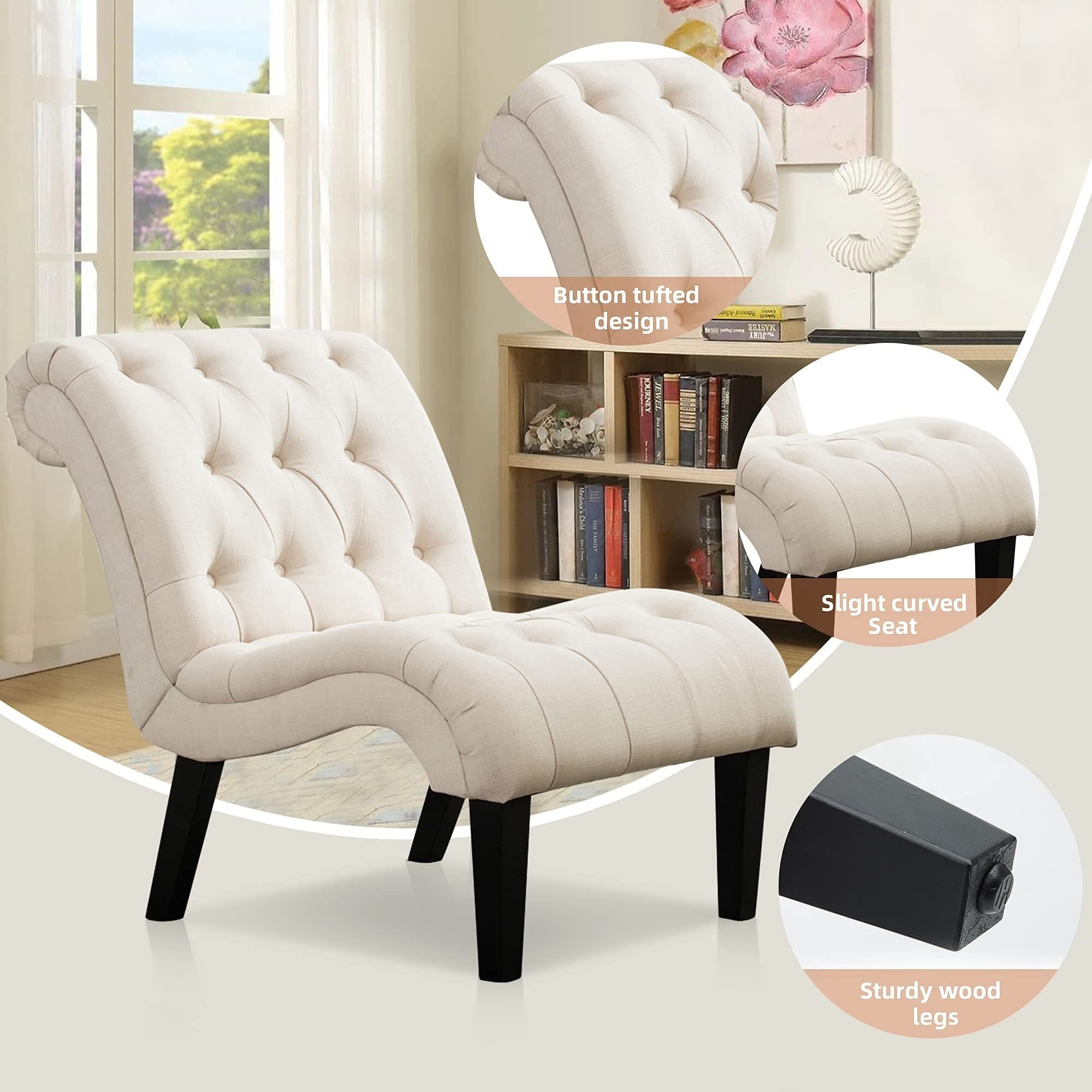 Chaise longue rembourrée pour chambre à coucher, salon