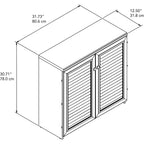 Armoire de rangement Fairview avec portes et étagères par Bush Furniture - 31,73 L x 12,76 l x 30,71 H
