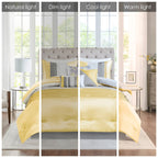 Parure de lit 7 pièces jaune Copper Grove Kiston