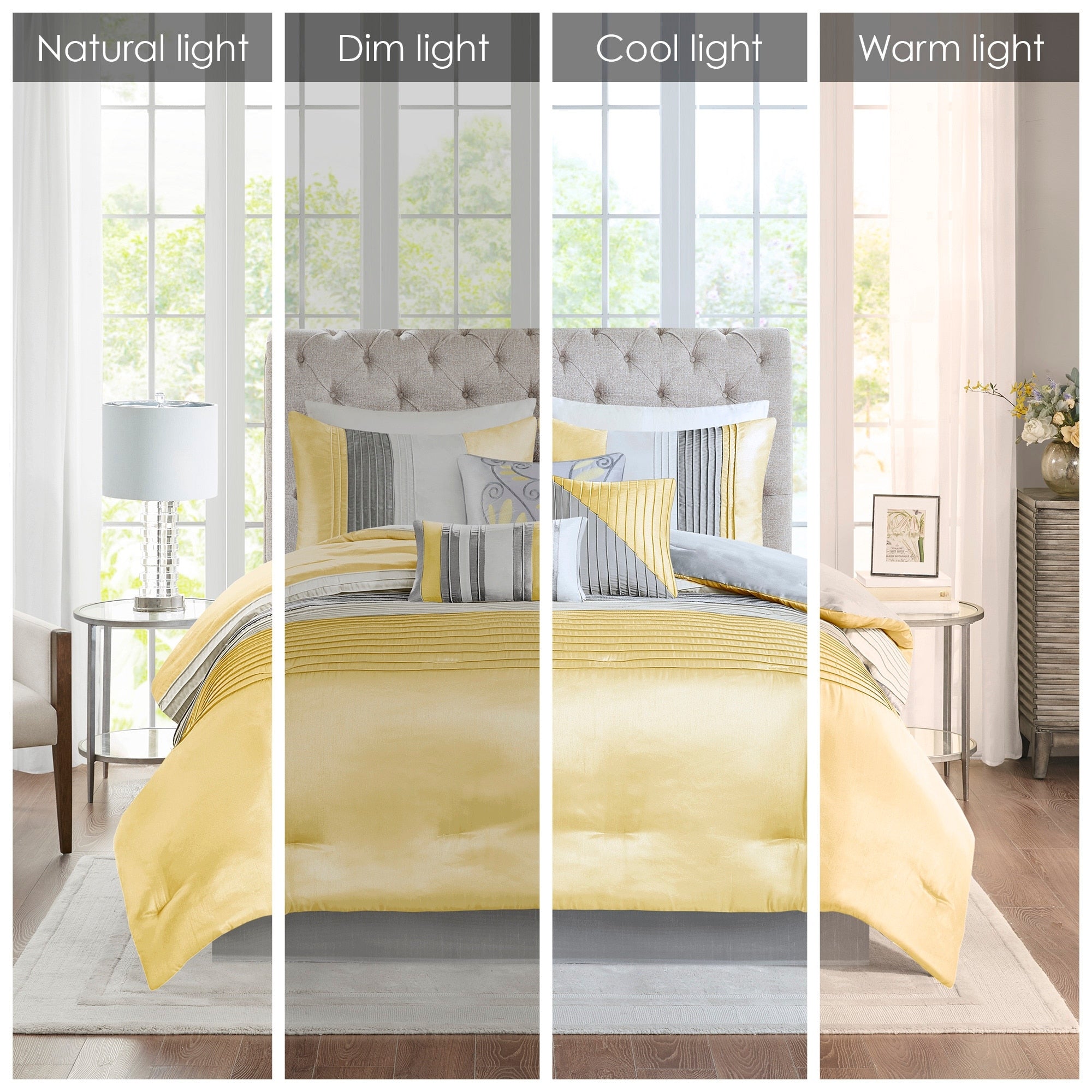 Parure de lit 7 pièces jaune Copper Grove Kiston
