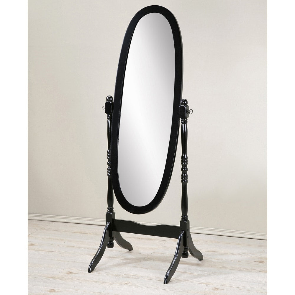 Miroir psyché traditionnel en bois Copper Grove Monks Hood de Roundhill Furniture