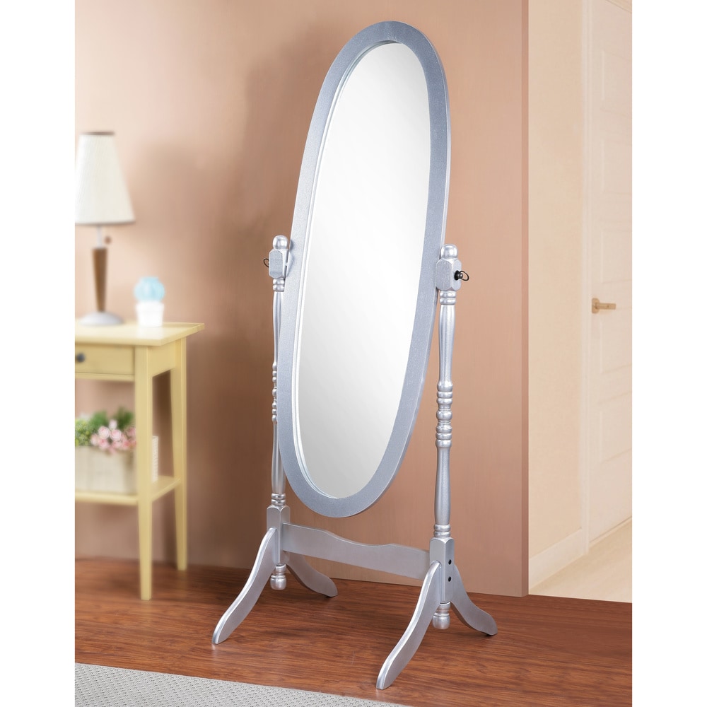 Miroir psyché traditionnel en bois Copper Grove Monks Hood de Roundhill Furniture