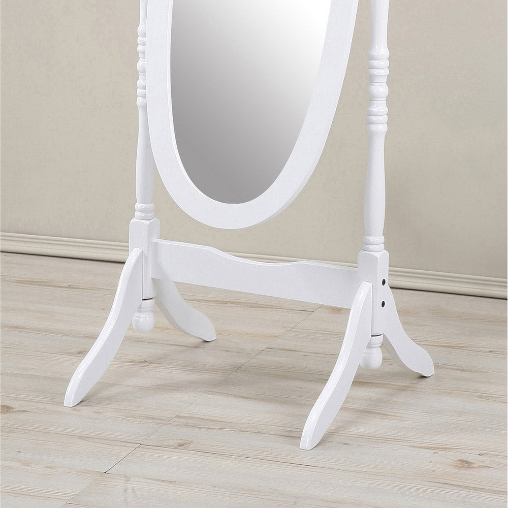 Miroir psyché traditionnel en bois Copper Grove Monks Hood de Roundhill Furniture