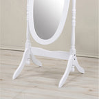 Miroir psyché traditionnel en bois Copper Grove Monks Hood de Roundhill Furniture