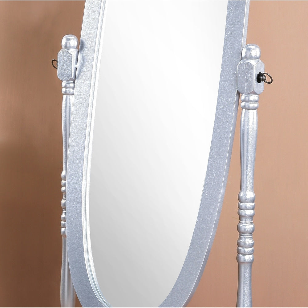 Miroir psyché traditionnel en bois Copper Grove Monks Hood de Roundhill Furniture
