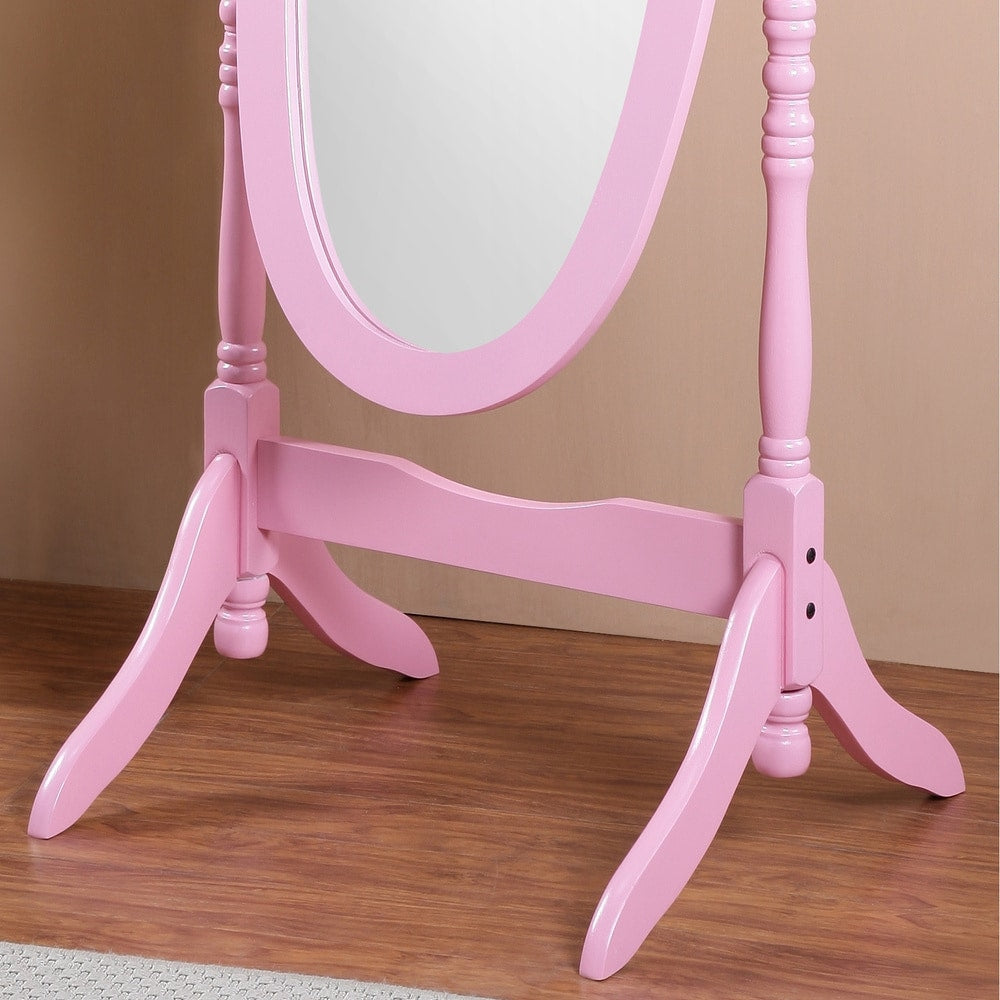 Miroir psyché traditionnel en bois Copper Grove Monks Hood de Roundhill Furniture