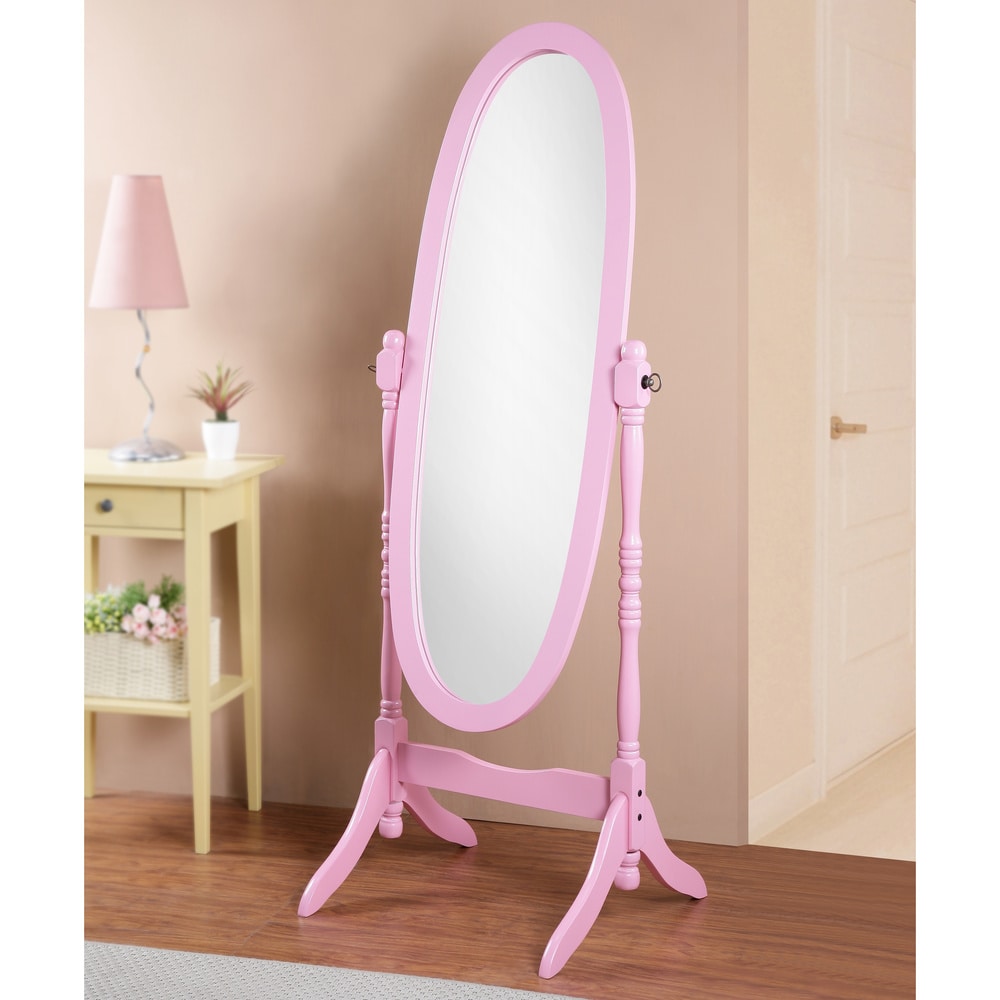 Miroir psyché traditionnel en bois Copper Grove Monks Hood de Roundhill Furniture