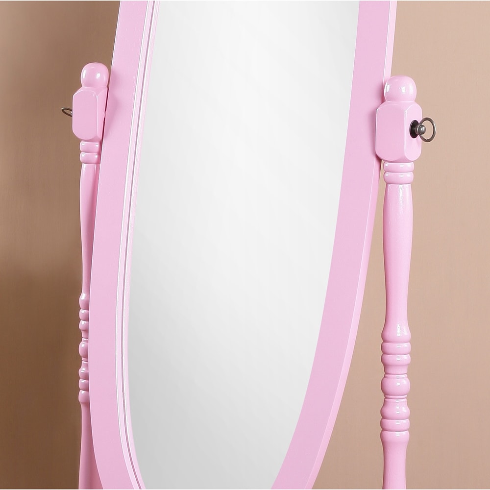 Miroir psyché traditionnel en bois Copper Grove Monks Hood de Roundhill Furniture