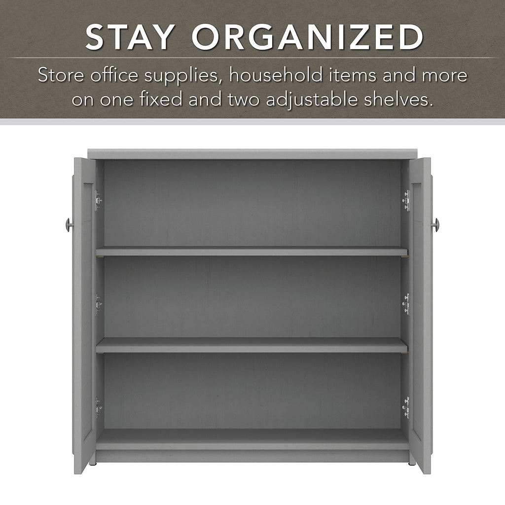 Armoire de rangement Fairview avec portes et étagères par Bush Furniture - 31,73 L x 12,76 l x 30,71 H
