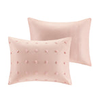 Parure de lit en jacquard de coton et de maïs au design intelligent avec taies d'oreiller et coussins décoratifs