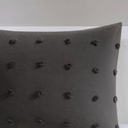 Parure de lit en jacquard de coton et de maïs au design intelligent avec taies d'oreiller et coussins décoratifs