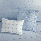 Parure de lit en jacquard de coton et de maïs au design intelligent avec taies d'oreiller et coussins décoratifs