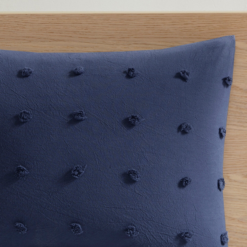 Parure de lit en jacquard de coton et de maïs au design intelligent avec taies d'oreiller et coussins décoratifs