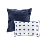 Parure de lit en jacquard de coton et de maïs au design intelligent avec taies d'oreiller et coussins décoratifs