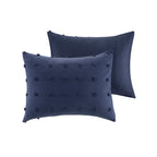 Parure de lit en jacquard de coton et de maïs au design intelligent avec taies d'oreiller et coussins décoratifs