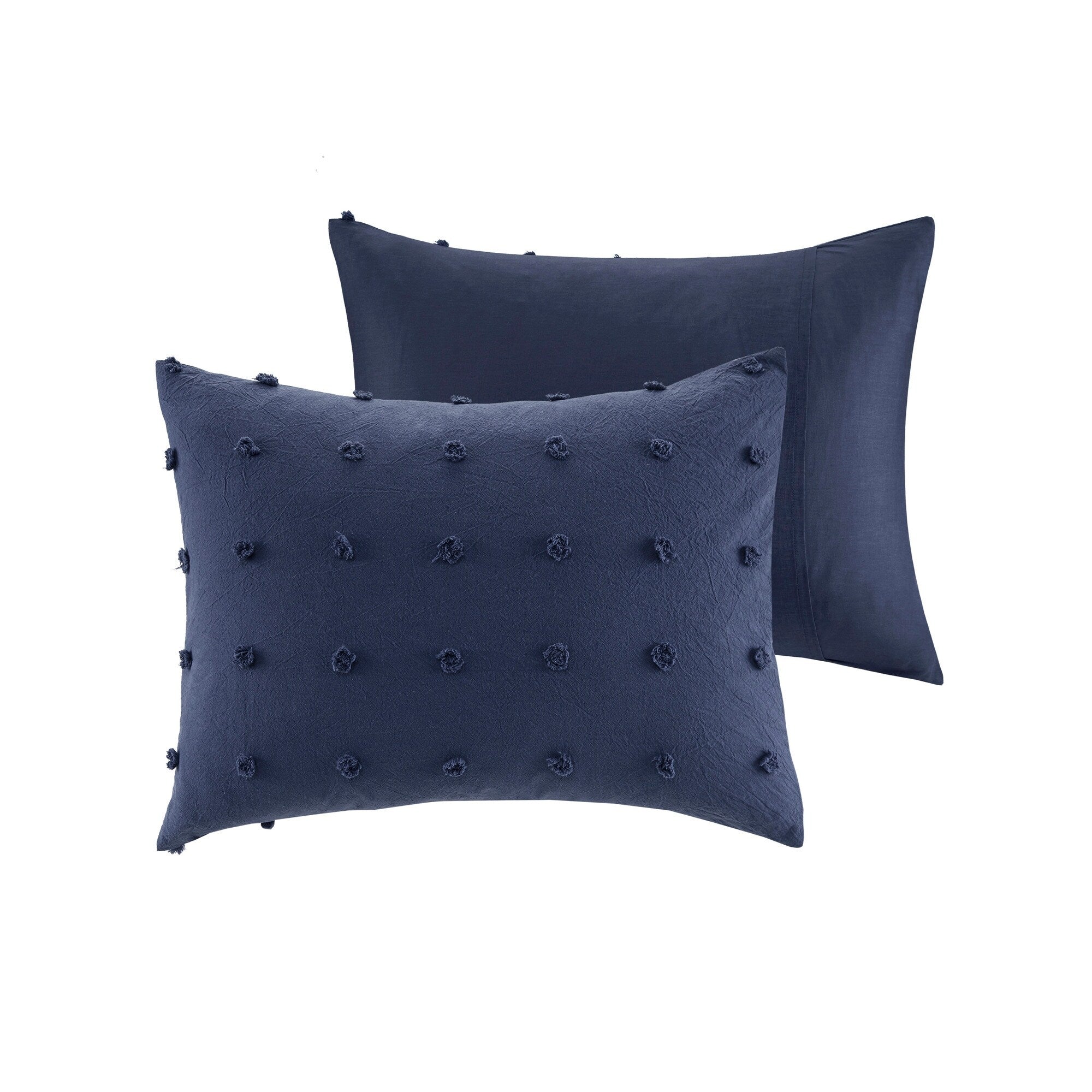 Parure de lit en jacquard de coton et de maïs au design intelligent avec taies d'oreiller et coussins décoratifs