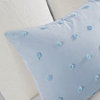 Parure de lit en jacquard de coton et de maïs au design intelligent avec taies d'oreiller et coussins décoratifs